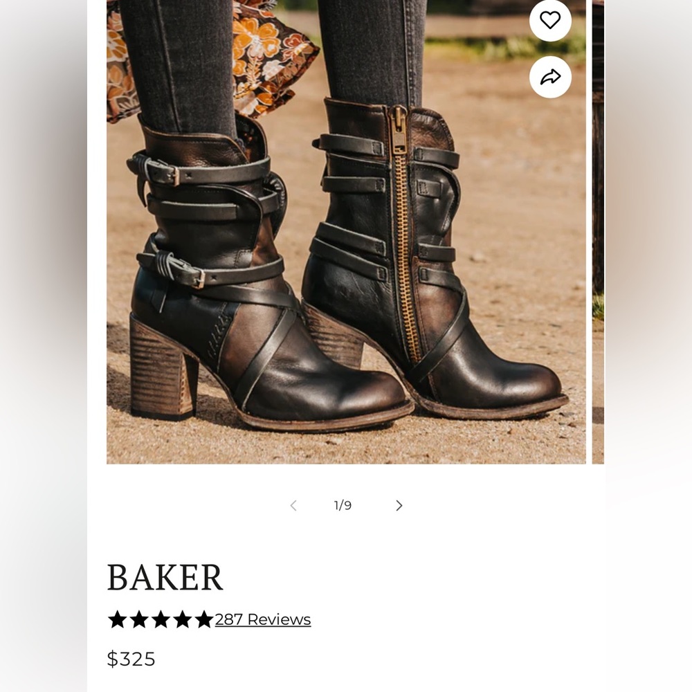 Freebird Baker Boots Black sz 8